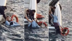 Üsküdar'da feribottan denize düşen kadın böyle kurtarıldı