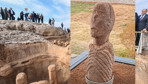 Göbeklitepe 'Ölüm Yüzü' bulundu! Eşi benzeri olmayan heykelin ağzı dikili