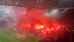 Ajax-Groningen maçında taraftarlar stadyumu yaktı