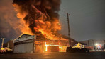 Hatay'daki lastik deposunda korkutan yangın