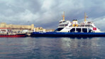 Bozcaada'da fırtına nedeniyle yarınki iki feribot seferi iptal
