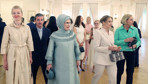 Emine Erdoğan, NATO marjında lider eşleriyle Çankaya Köşkü'nde bir araya geldi