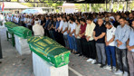 Mersin'de kahreden veda! 4 tabut yan yana dizildi