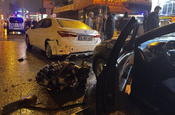 Bursa'da kazaya müdahale eden polise kamyonet çarptı