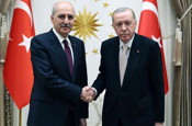 Cumhurbaşkanı Erdoğan, TBMM Başkanı Kurtulmuş'u kabul etti