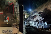 Yolcu otobüsüyle çarpışan otomobilin sürücüsü öldü, yaralılar var