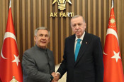 Cumhurbaşkanı Erdoğan, Tataristan Cumhurbaşkanı ile görüştü