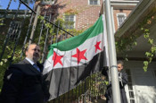 ABD'deki Suriye Büyükelçiliği'nde tarihi an