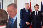 Erdoğan'ın Macron esprisi görüşmeye damga vurdu! Sosyal medya yıkıldı