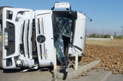 Çankırı'da pancar yüklü tır devrildi! Sürücüsü ağır yaralandı...