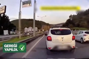 Ümraniye'de trafikte makas atıp trafiği tehlikeye atan o sürücü yakalandı