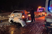 Bolu'da yoğun kar yağışı trafik kazasına neden oldu