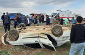 Mardin'de otomobil devrildi: Otomobildeki 4 kişi yaralandı