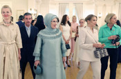 Emine Erdoğan, NATO marjında lider eşleriyle Çankaya Köşkü'nde bir araya geldi