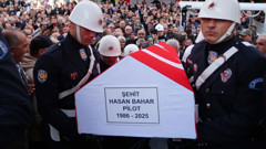 Hırvatistan'da düşen uçakta şehit olan pilot Hasan Bahar'a acı veda