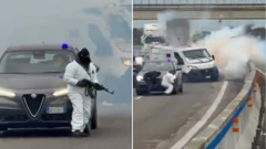 İtalya'da para nakil aracına film gibi soygun girişimi patlayıcı kullanıldı silahlı çatışma çıktı