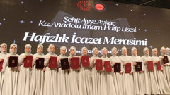 Şehit Ayşe Aykaç Kız İmam Hatip Lisesi'nde 55 öğrenci hafızlık icazeti aldı