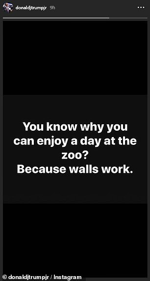 Trump'ın oğlundan skandal 'duvar' paylaşımı - Resim: 2