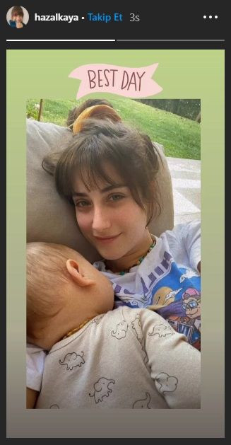 Hazal Kaya oğlu Fikret Ali ile yeni pozunu paylaştı beğeni yağmuru yaşandı - Resim: 3