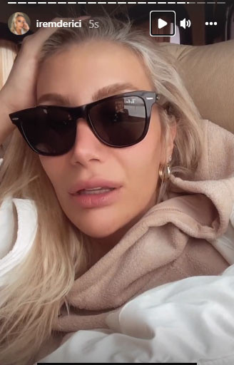 İrem Derici kar yağışı sebebiyle yolda kaldı isyan etti - Resim: 0