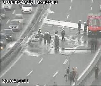 Köprüde otomobil yangını - Resim: 3