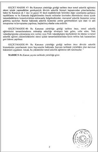 İşte Başbakan'ın imzası ile bedelli tasarısı - Resim: 4