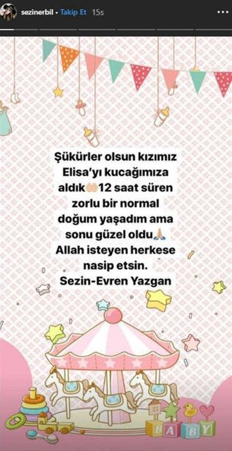 Mehmet Ali Erbil'ın kızı Sezin Erbil'den ilk paylaşımlar! Zorlu bir doğum yaşadım - Resim: 3