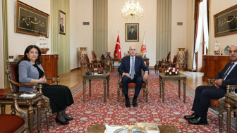 TBMM Başkanı Kurtulmuş, DEM Parti İmralı Heyeti ile görüştü