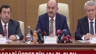 2017 asgari ücret net brüt rakamı Bakan açıkladı