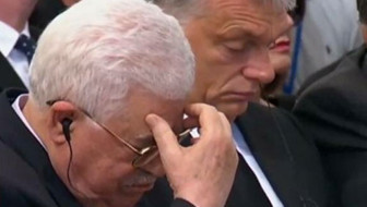 Şimon Peres'in cenazesinde Abbas'ın şok yaratan hali