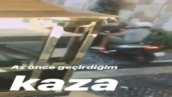 Alp Kırşan kaza geçirdi! O anlar güvenlik kamerasında 