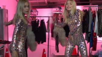 Aleyna Tilki'nin kuliste paten giyip dans ettiği anlar olay oldu!