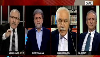 Canlı yayında kıyamet koptu! Perinçek ile Selvi birbirine girdi