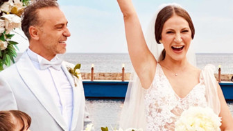 Ece Dizdar ile Serdar Orçin evlendi erik dalı şovu çok beğenildi