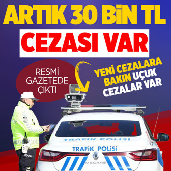 Yeni trafik cezaları! İki kez kırmızı ışıkta geçmek 10 bin lira, hız sınırı cezaları uçuk