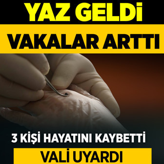 3 kişi hayatını kaybetti vali uyardı! Yaz geldi vakalar arttı