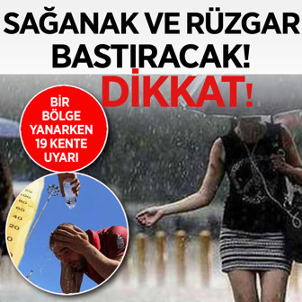Meteoroloji sarı kodla uyardı! 19 ile çok kuvvetli geliyor...