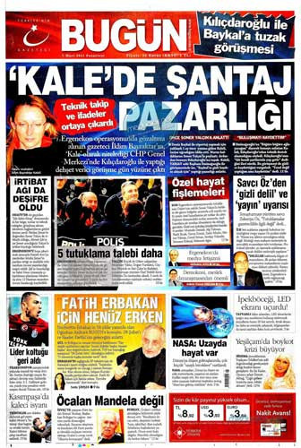 Bugün'den ilginç manşet! - Resim: 1