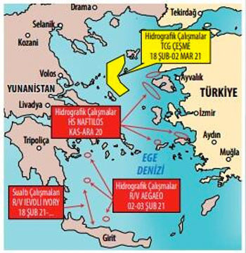 Yunan jeti TCG Çeşme araştırma gemisini taciz etti - Resim: 0