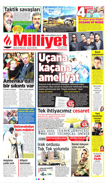 Gazete manşetleri Sözcü - Hürriyet - Fanatik 22 Ekim 2017 - Resim: 3