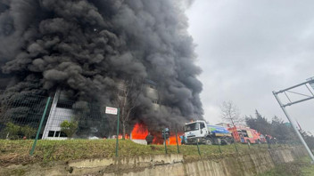Trabzon'da fındık fabrikası deposunda yangın