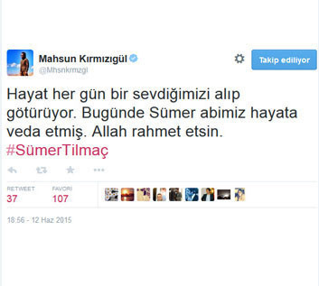 Ünlülerden Sümer Tilmaç'a veda - Resim: 3