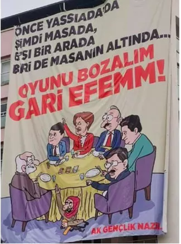 AK Parti'nin astığı 6'lı masa afişine CHP'den çok sert tepki! Suç duyurusunda bulundu - Resim: 0