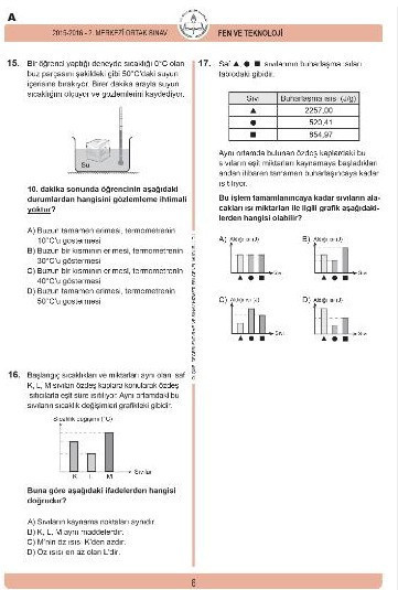 TEOG Fen ve Teknoloji soruları ve cevapları yayınlandı - Resim: 4
