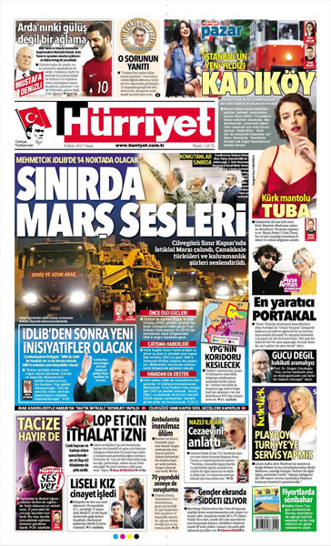 Gazete manşetleri Hürriyet - Fanatik - Sabah 8 Ekim 2017 - Resim: 1