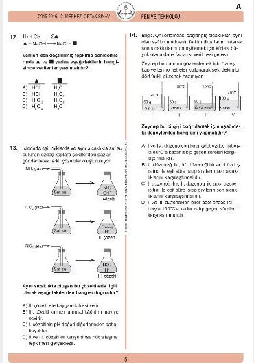 TEOG Fen ve Teknoloji soruları ve cevapları yayınlandı - Resim: 3