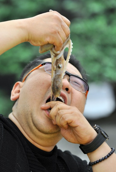 Canlı canlı ahtapotları yediler - Resim: 2