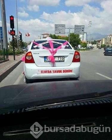 Evlendirirken güldüren düğün arabası yazıları - Resim: 3