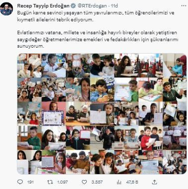 Cumhurbaşkanı Erdoğan, karne sevinci yaşayan öğrencileri tebrik etti - Resim: 1