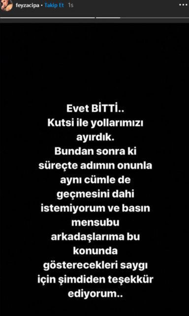 Kutsi ve Feyza Çıpa ayrıldı mesajındaki detay herkesin dikkatini çekti - Resim: 3